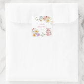 Thee Bruiloftsfeest Wilde Bloemen Vierkante Sticker (Tas)