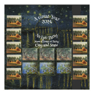 Thee Brunch Lunch Patio Tuin 2024 Feest vieren Foto Afdruk