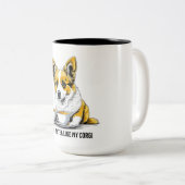 Thee & Corgi Tweekleurige Koffiemok (Voorkant rechts)
