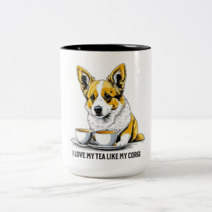 Thee & Corgi Tweekleurige Koffiemok