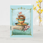 Thee Cup en Nest Kaart (Gele Bloem)