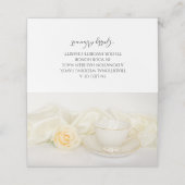 Thee Cup en White Rose Bruiloft Liefdadigheid Guns Plaatskaartje (Buitenkant ongevouwen)