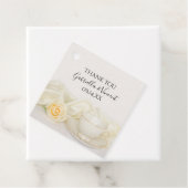 Thee Cup met Witte Rose Bloem Bruiloft Bedankjes Labels (In situ)