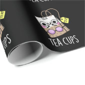 Thee Cups Grappige Bra Puns Donker BG Cadeaupapier (Rol Hoek)