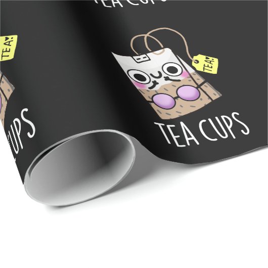 Thee Cups Grappige Bra Puns Donker BG Cadeaupapier (Rol Hoek)