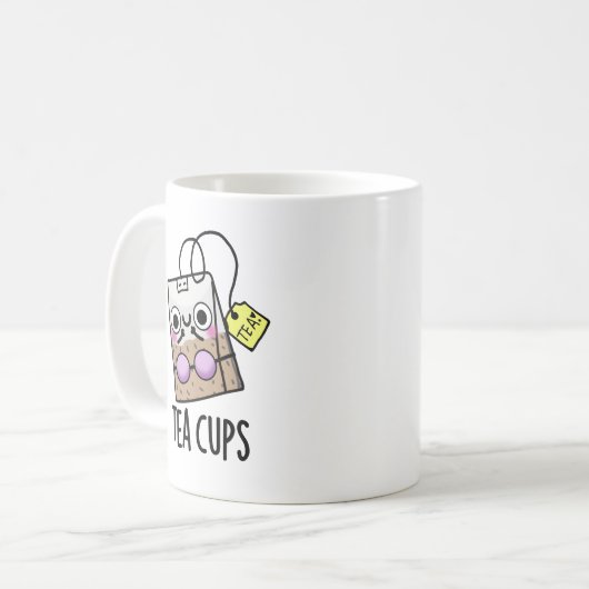 Thee Cups Grappige Bra Puns Koffiemok (Voorkant links)