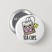 Thee Cups Grappige Bra Puns Ronde Button 5,7 Cm (Voorkant /achterkant)
