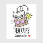 Thee Cups Grappige Bra Puns Sticker (Vel)