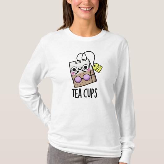 Thee Cups Grappige Bra Puns T-shirt (Voorkant)
