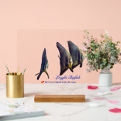 Thee Cute Longfin Batfish Drank Onderscheider Acryl Bord (Huwelijk)