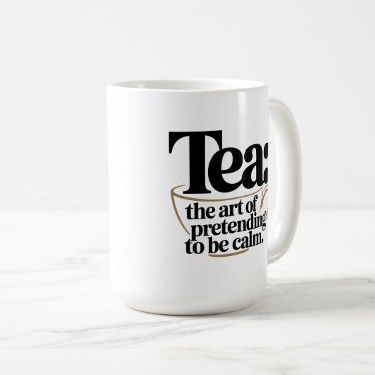 Thee: de kunst van doen alsof je kalm bent koffiemok (Voorkant rechts)