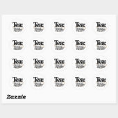 Thee: de kunst van doen alsof je kalm bent ronde sticker (Vel)