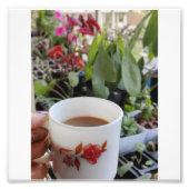 Thee drinken met ambiance foto afdruk (Voorkant)