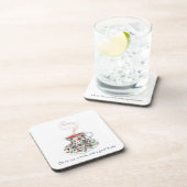 Thee, een nook en een boek! Tea slogan,  beker Bier Onderzetter (Rechterzijde)