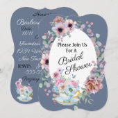 Thee en Bloemen Vrijgezellenfeest Kaart (Voorkant / Achterkant)