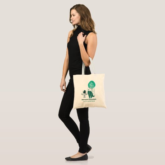 Thee en boek tote bag (Voorkant (model))