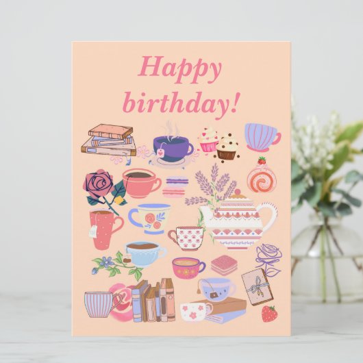 Thee en boeken (Staand voorkant)