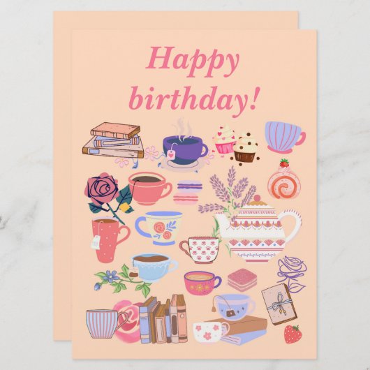 Thee en boeken (Voorkant / Achterkant)