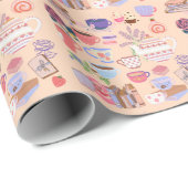 Thee en boeken cadeaupapier (Rol Hoek)
