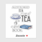Thee en boeken Cozy Reading Vinyl Sticker (Vel)