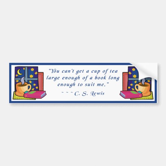 Thee en boeken met Bumperstickers (Voorkant)