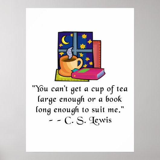 Thee en boeken met Posters voor offertes (Voorkant)