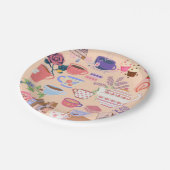 Thee en boeken papieren bordje (Gekanteld)