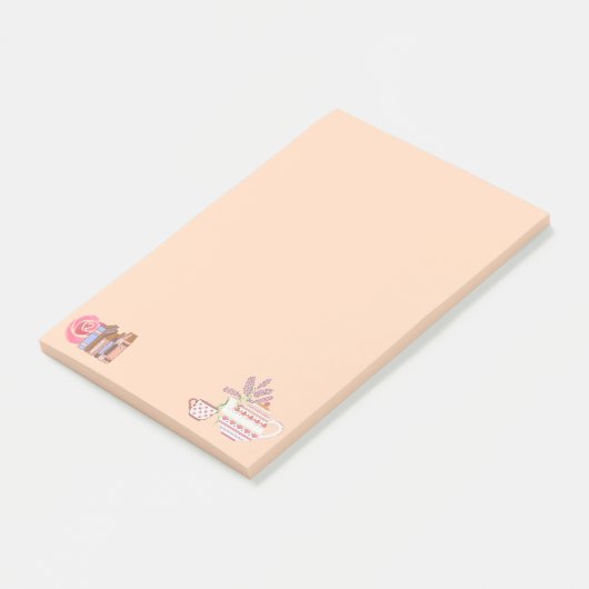 Thee en boeken post-it® notes (Schuin)