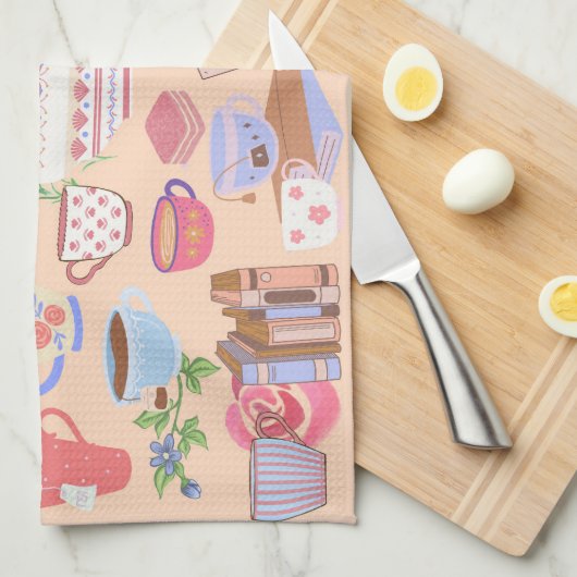 Thee en boeken theedoek (Quarter Fold)