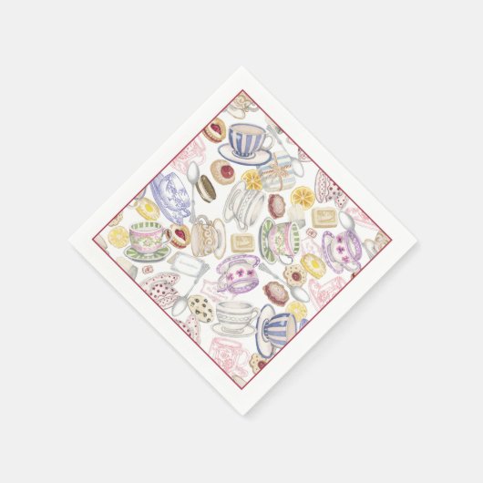 Thee en Cookie party servetten (Hoek)