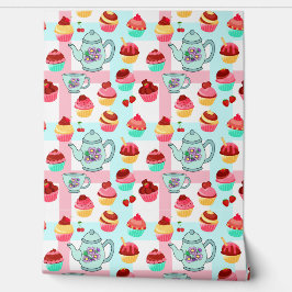 Thee en Cupcakes Behang