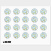 Thee en Cupcakes Ronde Sticker (Vel)