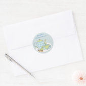 Thee en Cupcakes Ronde Sticker (Envelop)