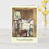 Thee en de Sympathie van de kat de Dienende Kaart (Gele Bloem)