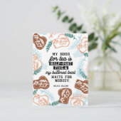 Thee en gebotterde toast offertes briefkaart (Staand voorkant)