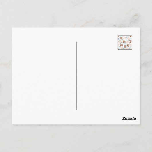 Thee en gebotterde toast offertes briefkaart (Achterkant)