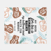 Thee en gebotterde toast offertes fleece deken (Voorkant (Horizontaal))