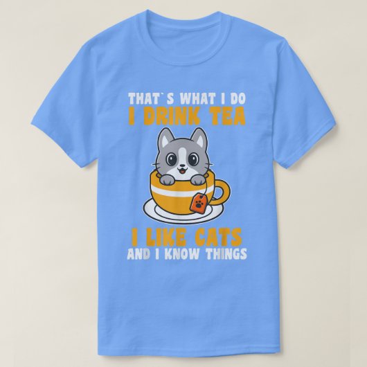 Thee en katten t-shirt (Design voorkant)