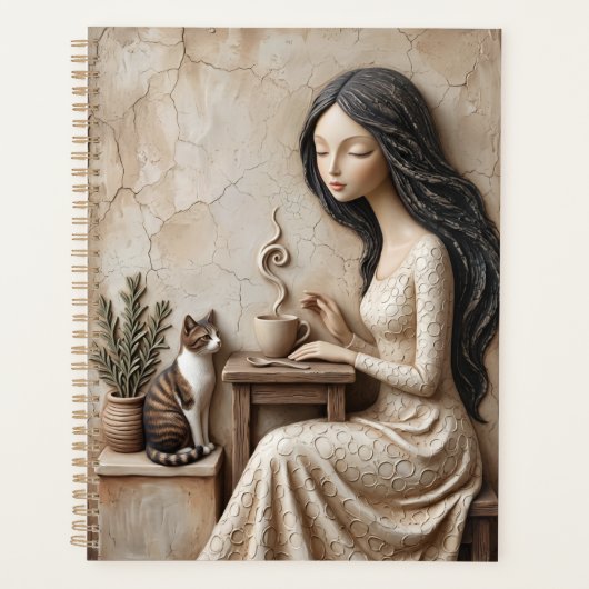 Thee- en kattenjournaal  The Quiet Studio Planner (Voorkant)