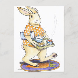 Thee en koekjes hare briefkaart