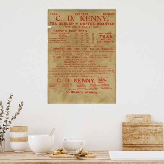 thee en koffie en 1943 poster (Keuken)