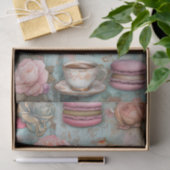 THEE EN MACARONS DECOUPAGE TISSUEPAPIER (Geschenk)