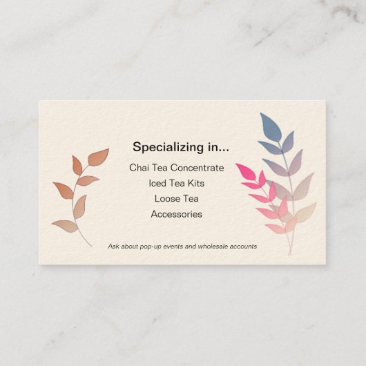 Thee en meer visitekaartje (Achterkant)