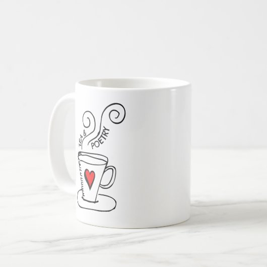 Thee en poëzie. koffiemok (Voorkant links)