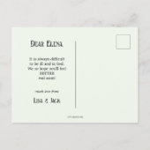  thee en Rozen krijgen snel goed Briefkaart (Achterkant)