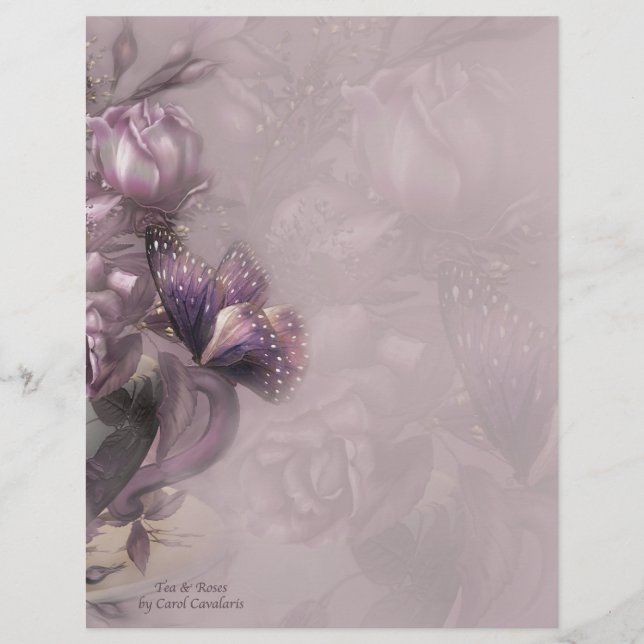 Thee en Rozen Letterhead (Voorkant)