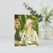 thee en sigaretten in de bosbouw briefkaart (Staand voorkant)