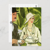 thee en sigaretten in de bosbouw briefkaart (Voorkant / Achterkant)