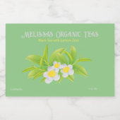 thee- en Tea-blend-voedseletiketten Voedselcontainer Etiket (Enkel label)