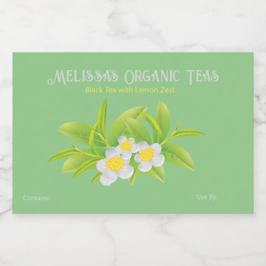  thee- en Tea-blend-voedseletiketten Voedselcontainer Etiket (Enkel label)